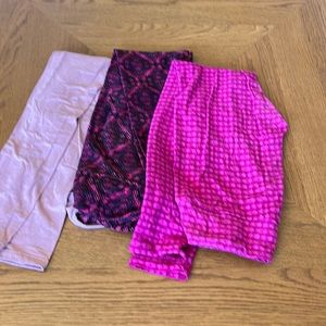 LulaRoe leggings pink bundle OS